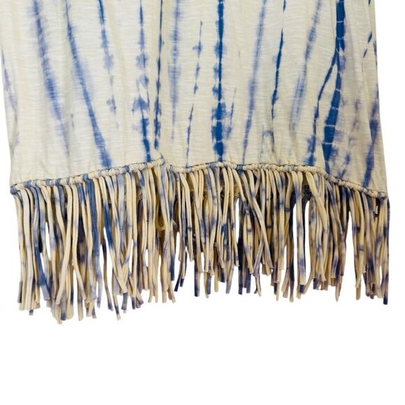 ANTHROPOLOGIE Pepin Macrame Tie Dye Fringe Top Size Medium - Picture 3 of 7